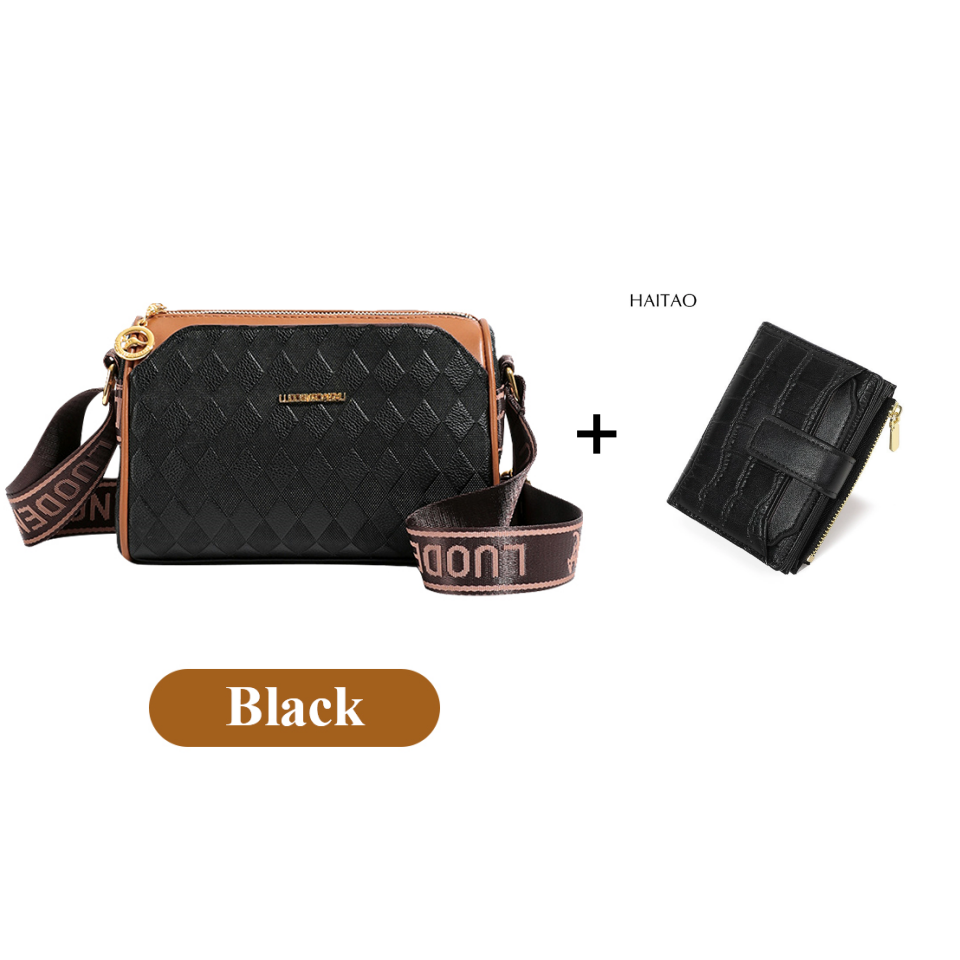 🔥Fashion Diamond Pattern Large Capacity 3-Layer Crossbody Bag💕