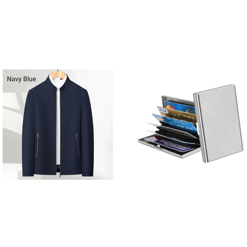 👑Fliwos® Men's Standing Collar Zipper Casual Jacket