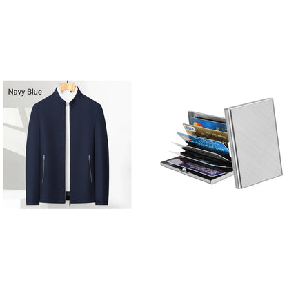 👑Fliwos® Men's Standing Collar Zipper Casual Jacket