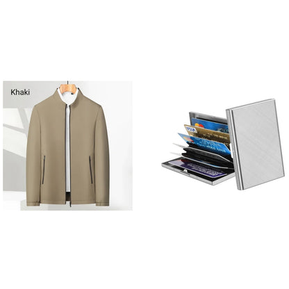 👑Fliwos® Men's Standing Collar Zipper Casual Jacket