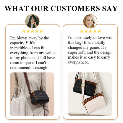 🔥Fashion Diamond Pattern Large Capacity 3-Layer Crossbody Bag💕