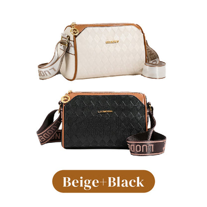 🔥Fashion Diamond Pattern Large Capacity 3-Layer Crossbody Bag💕