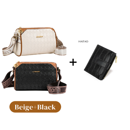 🔥Fashion Diamond Pattern Large Capacity 3-Layer Crossbody Bag💕