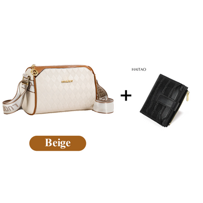 🔥Fashion Diamond Pattern Large Capacity 3-Layer Crossbody Bag💕