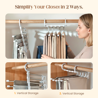 (💗Special Offer Now) Household Multifunctional Telescopic Folding Multi-layer Pants Storage Rack