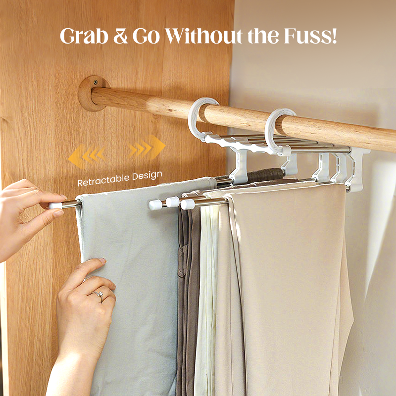 (💗Special Offer Now) Household Multifunctional Telescopic Folding Multi-layer Pants Storage Rack