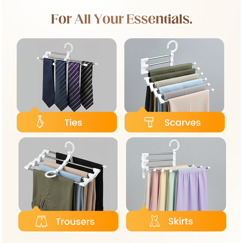 (💗Special Offer Now) Household Multifunctional Telescopic Folding Multi-layer Pants Storage Rack