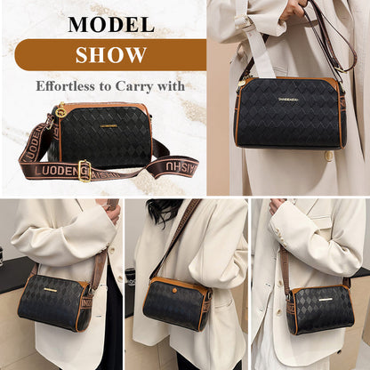 🔥Fashion Diamond Pattern Large Capacity 3-Layer Crossbody Bag💕