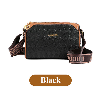 🔥Fashion Diamond Pattern Large Capacity 3-Layer Crossbody Bag💕